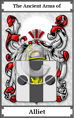 Alliet Family Crest Download (JPG)  Book Plated - 150 DPI