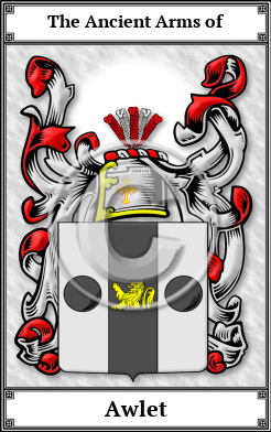 Awlet Family Crest Download (JPG)  Book Plated - 150 DPI