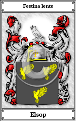 Elsop Family Crest Download (JPG)  Book Plated - 150 DPI