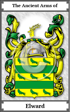 Elward Family Crest Download (JPG)  Book Plated - 150 DPI