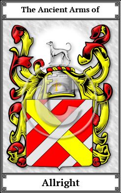 Allright Family Crest Download (JPG) Book Plated - 600 DPI