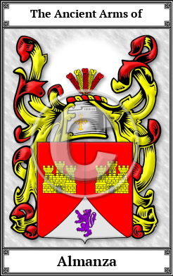 Almanza Family Crest Download (JPG)  Book Plated - 150 DPI