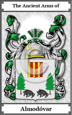 Almodóvar Family Crest Download (JPG) Book Plated - 600 DPI