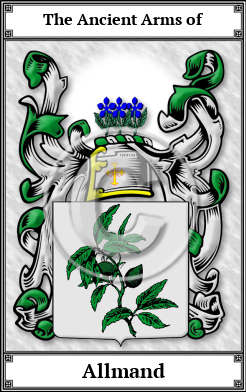 Allmand Family Crest Download (JPG)  Book Plated - 150 DPI