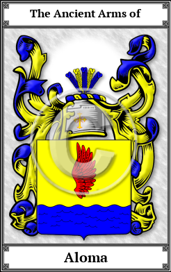 Aloma Family Crest Download (JPG) Book Plated - 600 DPI