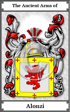 Alonzi Family Crest Download (JPG)  Book Plated - 150 DPI