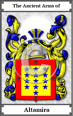 Altamira Family Crest Download (JPG)  Book Plated - 150 DPI