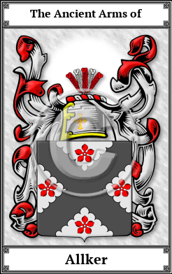 Allker Family Crest Download (JPG) Book Plated - 600 DPI