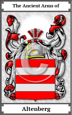 Altenberg Family Crest Download (JPG)  Book Plated - 150 DPI