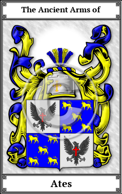 Ates Family Crest Download (JPG)  Book Plated - 150 DPI
