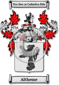 Altheme Family Crest Download (jpg) Legacy Series - 150 DPI