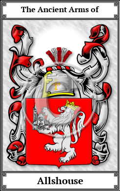 Allshouse Family Crest Download (JPG)  Book Plated - 150 DPI