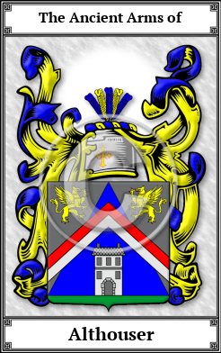 Althouser Family Crest Download (JPG)  Book Plated - 150 DPI