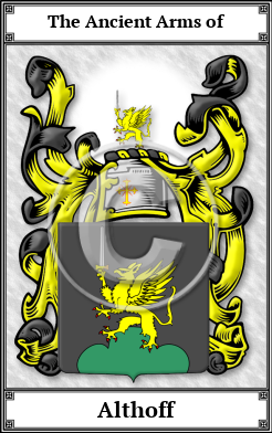 Althoff Family Crest Download (JPG)  Book Plated - 150 DPI