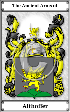 Althoffer Family Crest Download (JPG)  Book Plated - 150 DPI