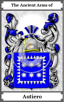 Autiero Family Crest Download (JPG) Book Plated - 600 DPI