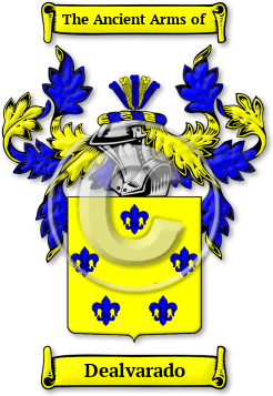 Dealvarado Family Crest Download (jpg) Legacy Series - 150 DPI