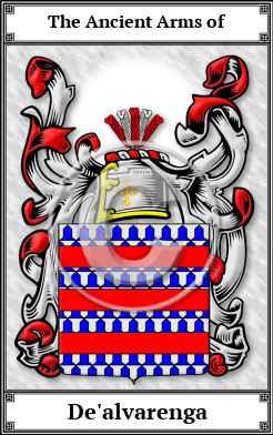 De'alvarenga Family Crest Download (JPG)  Book Plated - 150 DPI