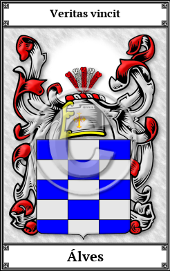 Álves Family Crest Download (JPG)  Book Plated - 150 DPI
