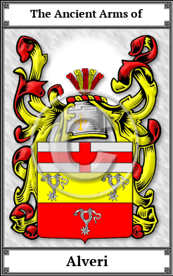 Alveri Family Crest Download (JPG)  Book Plated - 150 DPI