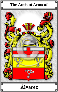 Álvarez Family Crest Download (JPG)  Book Plated - 150 DPI