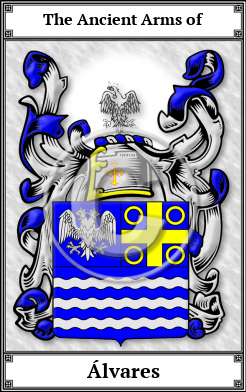 Álvares Family Crest Download (JPG) Book Plated - 600 DPI