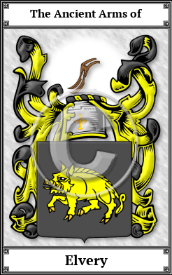 Elvery Family Crest Download (JPG)  Book Plated - 150 DPI