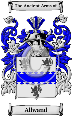 Allwand Family Crest/Coat of Arms
