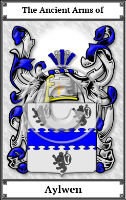 Aylwen Family Crest Download (JPG) Book Plated - 600 DPI