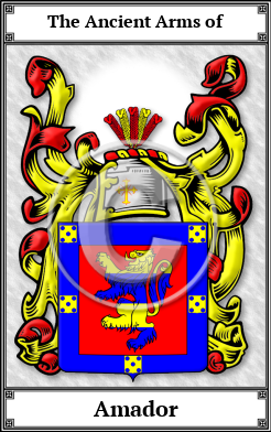 Amador Family Crest Download (JPG)  Book Plated - 150 DPI