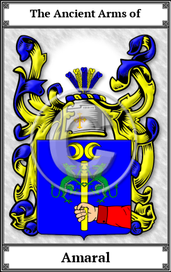 Amaral Family Crest Download (JPG) Book Plated - 600 DPI