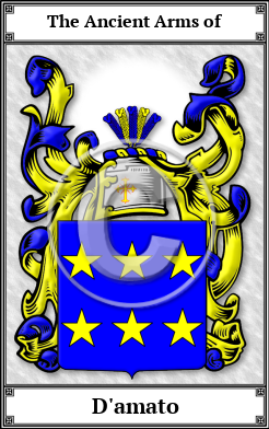 D'amato Family Crest Download (JPG)  Book Plated - 150 DPI