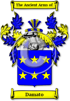 Damato Family Crest Download (jpg) Legacy Series - 150 DPI