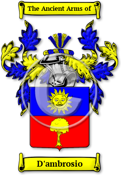 D'ambrosio Family Crest Download (jpg) Legacy Series - 150 DPI