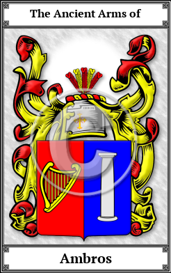 Ambros Family Crest Download (JPG)  Book Plated - 150 DPI