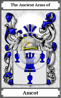 Amcot Family Crest Download (JPG) Book Plated - 600 DPI