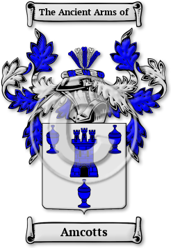 Amcotts Family Crest Download (jpg) Legacy Series - 150 DPI