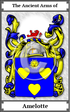Amelotte Family Crest Download (JPG)  Book Plated - 150 DPI