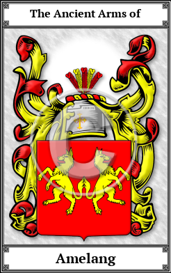 Amelang Family Crest Download (JPG)  Book Plated - 150 DPI