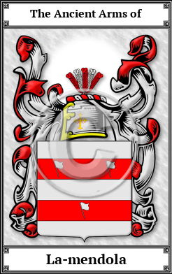 La-mendola Family Crest Download (JPG) Book Plated - 600 DPI