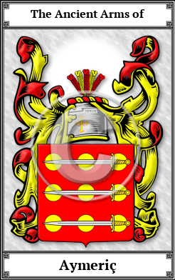 Aymeriç Family Crest Download (JPG)  Book Plated - 150 DPI
