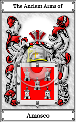 Amasco Family Crest Download (JPG) Book Plated - 600 DPI