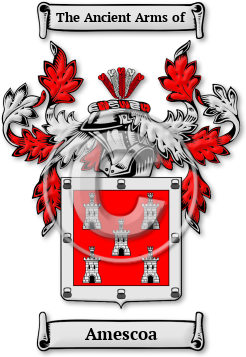 Amescoa Family Crest Download (jpg) Legacy Series - 150 DPI