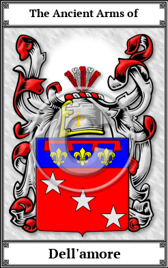 Dell'amore Family Crest Download (JPG)  Book Plated - 150 DPI