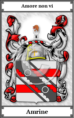 Amrine Family Crest Download (JPG)  Book Plated - 150 DPI