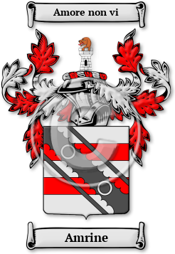 Amrine Family Crest Download (jpg) Legacy Series - 150 DPI