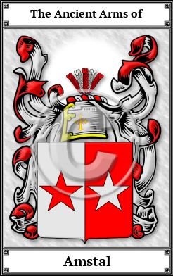 Amstal Family Crest Download (JPG)  Book Plated - 150 DPI