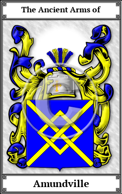 Amundville Family Crest Download (JPG)  Book Plated - 150 DPI