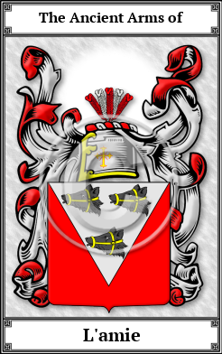 L'amie Family Crest Download (JPG)  Book Plated - 150 DPI
