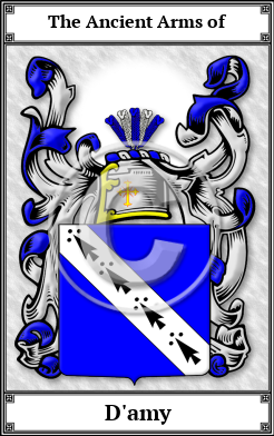 D'amy Family Crest Download (JPG) Book Plated - 600 DPI